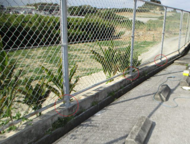 フェンス支柱 補強工事 沖縄 リフォーム