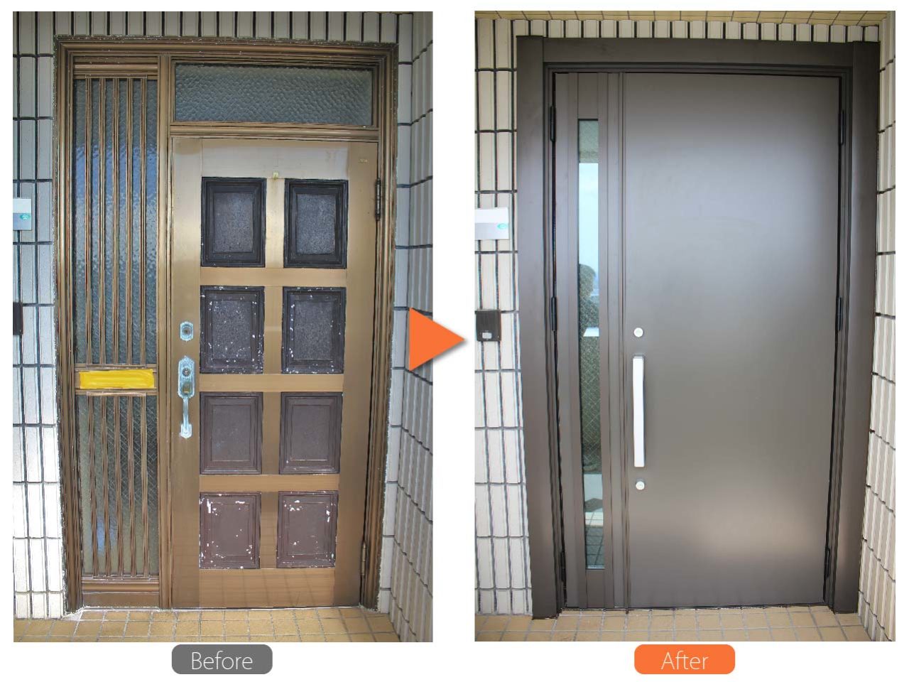 マンション玄関ドア取替えリフォーム（カバー工法） ユーアイホーム株式会社