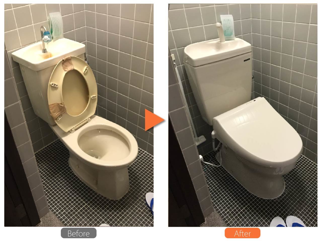 沖縄 リフォーム トイレ　便器の取り替え