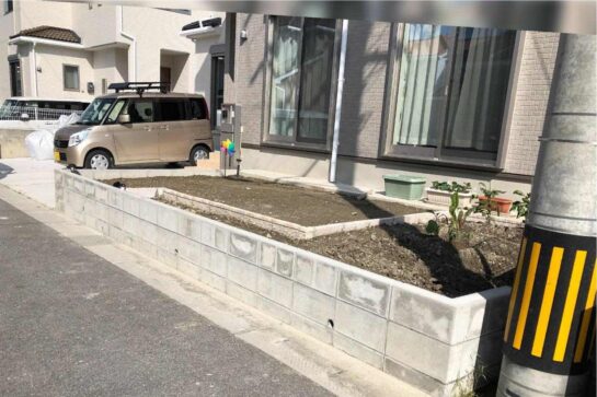 Before　目隠しフェンスの設置