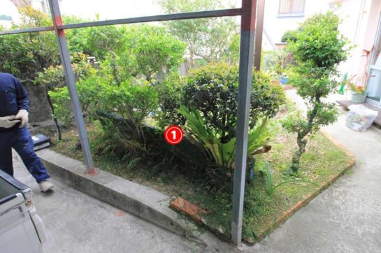 Before　駐車場と庭のリフォーム