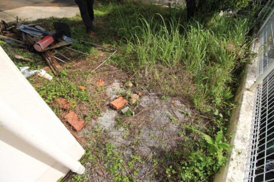 Before 庭を駐車場にリフォーム