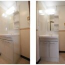 アパート 洗面化粧台のリフォーム