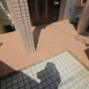 玄関ポーチのタイル貼り替え