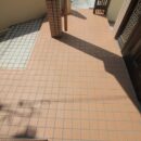 玄関ポーチのタイル貼り替え