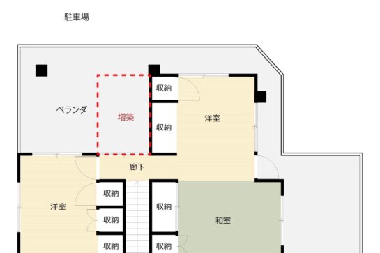 Before 住居を事務所にリフォーム