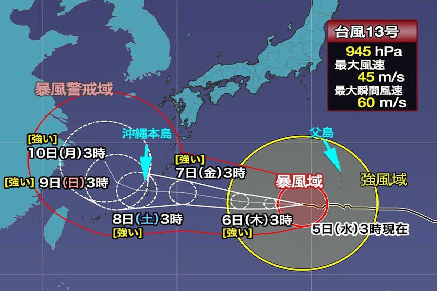 台風13号