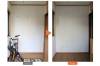 玄関は床とクロスの張替え。正面の壁は消臭・調湿効果のあるエコカラットを貼って完成です